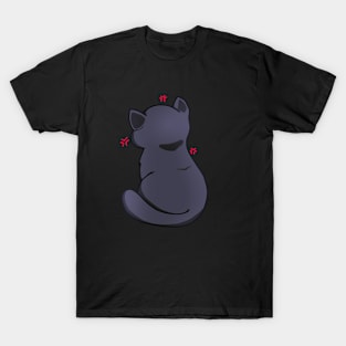 Kawaii Angry Cat from the backside, Cat Love T-Shirt